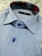 NWT Stone Rose men's size Small long sleeve button down Shirt Fancy Striped patt