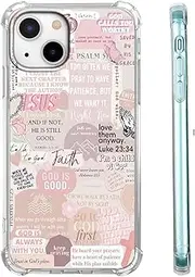 Case for iPhone 13 Mini with Christian Design,Jesus Bible Verse Christian Quotes Collage,Soft TPU Bumper Case for iPhone 13 Mini,#7