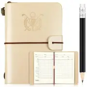 Golf Scorecard Book with Golf Pencil Leather Golf Journal Golf Notebook Golf Log