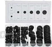 EFGTEK 170 Pieces Closed Rubber Grommet Assortment,7 Sizes for Firewall Solid Closed Hole Plug and Wire Electrical Appliance Plumbing