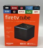 Amazon Fire TV Cube 1st Gen 4K Streaming Media Player with 2nd Gen Remote