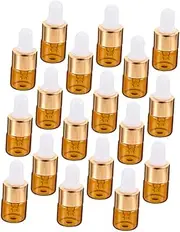 Happyyami 25-pack 1ml Mini Glass Dropper Bottles Essential Oil Travel Bottles Set Uv Protection Random Color