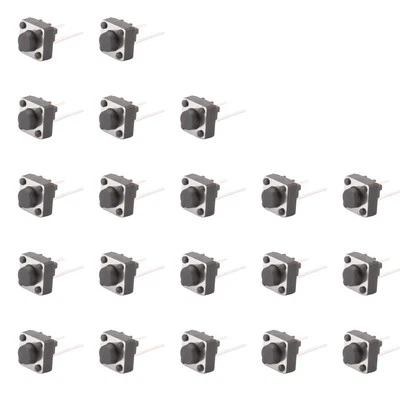 1X(20 Pcs 6x6x5mm Momentary Tactile Tact Push Button 2 Pin DIP Through6769