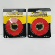 (2 Rolls) Power Phase Red Electrical Tape 3/4”x66’ Vinyl Color Coding