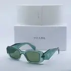 New PRADA PR17WS 11R10E Transparent Sage/Green Mirror Internal Silver 49-20-1...