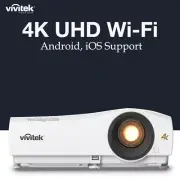 Vivitek 4K UHD Projector MH3000K Wi-Fi DLP HDR10 USB Play22,000 Lumen 16G Memory
