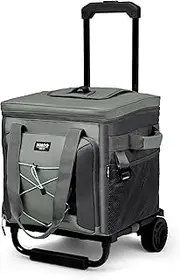 [Igloo] 40 Can Large Portable Insulated Soft Cooler with Rolling Wheels