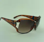 NORTHCREST Sunglasses for Women Brown Gradient Tort w/ Rhinestone 100% UVA/UVB