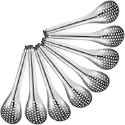 ABOOFAN Metal Pasta Spoon 8 Piece Fish Roe Colander Set Stainless Steel Cooking Utensils for Buffet Home Use