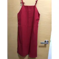在飛比找蝦皮購物優惠-紅色吊帶裙復古細肩帶洋裝H2O紅洋裝