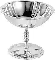 iplusmile Ice Cream Cup: 200ml High Footed Serving Bowl for Pudding Mousse and Snacks - Vintage Stainless Steel Dessert Cup for Parties and Daily Use