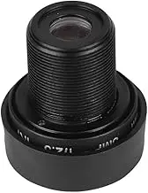 5MP HD 180° Wide Angle CCTV IR Lens, Compatible with Security IP Camera, 2.1mm Length, Night Support, M120.5 Mount Type, Black Plastic Material