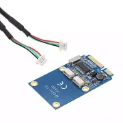 PCIe PCI-E to USB Adapter mPCIe to 5 Pin 2 Ports Dual USB2.0 Mini Converter Card