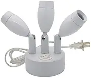 3W Three Heads LED Wall Mount Spotlight Adjustable Picture Light Plug in Lamp On/Off Button Cabinet 3.00W, 120.00V