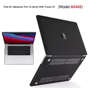 [ONLY Fits MacBook Pro 14 M1 Pro Max A2442] Rubberized Hard Laptop Case Cover