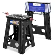 Folding Step Stool Foldable 17.5 Inch Stool 400 lbs Capacity,Plastic Stools