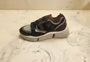 New! Chloe 'Sonnie' Low Top Sneakers Brown Blue Womens 5 US 35 Eur. MSRP $620