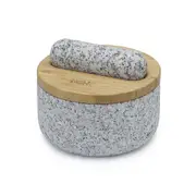 Joseph & Joseph Dash Pestle & Mortar with Bamboo Cover Lid Kitchen Tool Granite