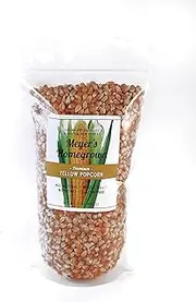 Meyer's Homegrown Premium Yellow Popcorn, 2lbs Bag, Crunchy Butterfly Flakes When Popped, NO GMO/Tree Nuts/Peanuts/Gluten, Your New Favorite Snack