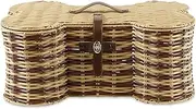 Bone Dry Pet Storage Collection Toy Basket, Large, 24x15x9", Stripe Plastic Wicker