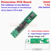 1S 7.5A BMS PCB Protection Board for 18650 Li-ion Lithium Battery Cell 3.7V 4.2V