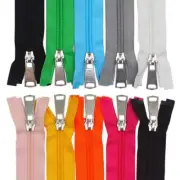 10PCS 90CM Separating Nylon Coil Zippers Bulk #5 Jacket Zippers for Jackets C...