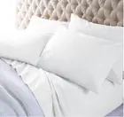 CUDDLEDOWN 300 TC 100% Organic Cotton Percale Twin XL Flat Sheet White