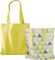 [Lvjkes] Double-sided fabric bag, cotton bag, handbag, shoulder canvas shoulder bag, shopping bag, recycling bag for women, children, girls, 40 cm x 36 cm (black triangle)
