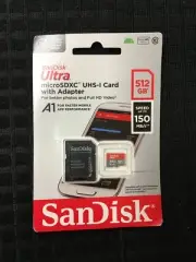 SanDisk 512GB Ultra microSDXC UHS-I Memory Card with Adapter - Up to 150MB/s
