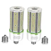 2 Pack 100W Led Corn Cob Light Bulb, E26/E39 Base led Bulb 100W 2 PACK 5000k