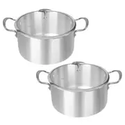 SOGA 2X Stainless Steel 26cm Casserole With Lid Induction Cookware