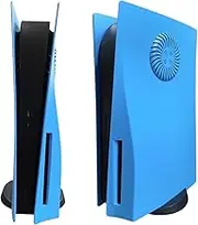 Plate for ps5 Faceplate Starlight Blue Case Cover Replacement Plate for PS5 Disc Edition Hard Shell Faceplate Skin Plates Case Cover ABS Side Plate for PS5 Console Controller Starlight Blue