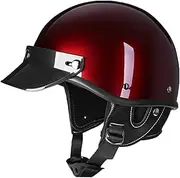 Motorcycle Retro Helmet, Vintage Motorcycle Helmet, Half Helmet, Half Hat, Personality Baseball Cap, for Men Women Seasons, DOT/ECE Certification 9,M=57-58cm