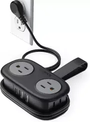 Travel Power Strip, ORICO 4 Outlets 3 USB Ports (1 USB C) with 4FT Wrapped Short