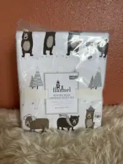Pottery Barn Kids FULL Flannel Winter Bear Organic Sheet Set Holiday Christmas