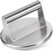 HULISEN Burger Press with Lip, Stainless Steel Smasher, 6 Inch...