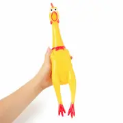 Squeaker Funny Screaming Chicken Toy Squeeze Rubber Chew Dog Bite Shrilling Pet