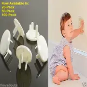 Mains Power Socket Outlet Point Plug Protective Covers Baby Child Safety 20/50Pc