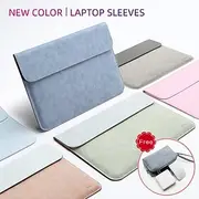 Laptop Sleeves 12 13.3 14 inch Compatible with Macbook Air Pro, HP, Dell, Lenovo, Asus, Acer, Chromebook Notebook Waterpoof Shock Proof PU Leather Solid Color