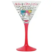 Hand Painted Martini Zodiac (Leo)