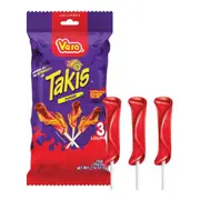 Takis Lollipop with Chili Pepper Powder 3 Pack
