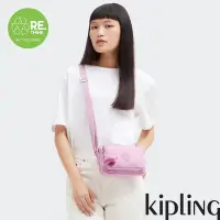 在飛比找Yahoo奇摩購物中心優惠-Kipling 溫柔櫻花粉紫色前後加寬收納側背包-ABANU