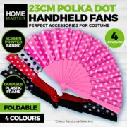 HandHeld Fold out Fan Folding Fabric Plastic Frame Wedding Events Decor 42cm