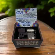 New “My Dear Son” Handmade Wind Up Wooden Music Box