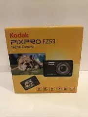 Kodak Pixpro FZ53 Digital Camera Blue Point Shoot HD Video 28mm 16MP Zoom