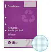 Studymate Recycled A4 5mm 25 Page Graph Pad