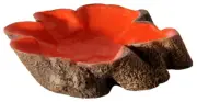 Aqua One Hermit Crab Tree Stump Bowl Orange Large 14x10x3cm (37173OR)