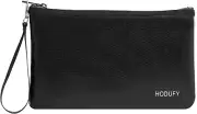 Fireproof Money Bag, Document Bag, Zipper & Strap, A5 Size, Black