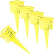5 Pack Outdoor Rain Gauge Sprinkler Garden Water Pressure Gauge 1.5 Inch Rain Measure Tool for Yard