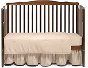 Solid 3 Piece Crib Bedding Set, Ecru